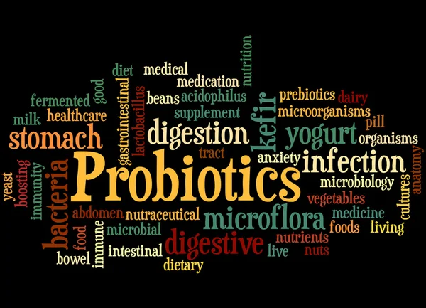 Probiotik, konsep awan kata 7 — Stok Foto