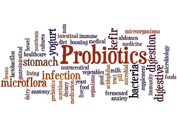 Probiotik, konsep awan kata 8 — Stok Foto