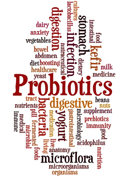 Probióticos, concepto de nube de palabras 9 — Foto de Stock