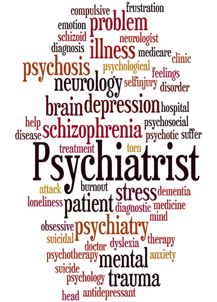 Psychiatrist, word cloud concept — Stock Photo, Image