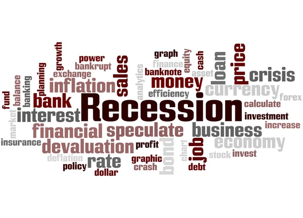 Recession, word cloud concept 4 — Stock Photo, Image