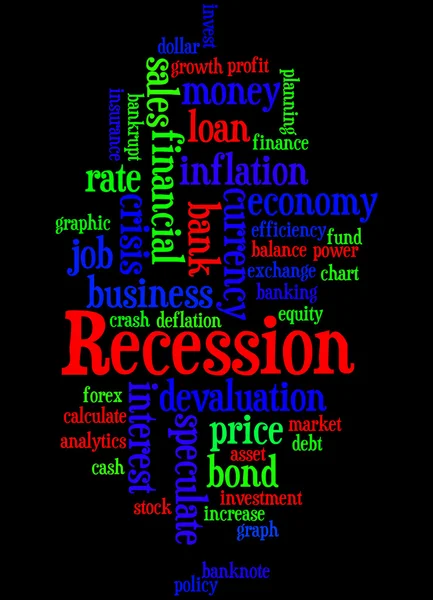 Récession, concept de nuage de mots 7 — Photo