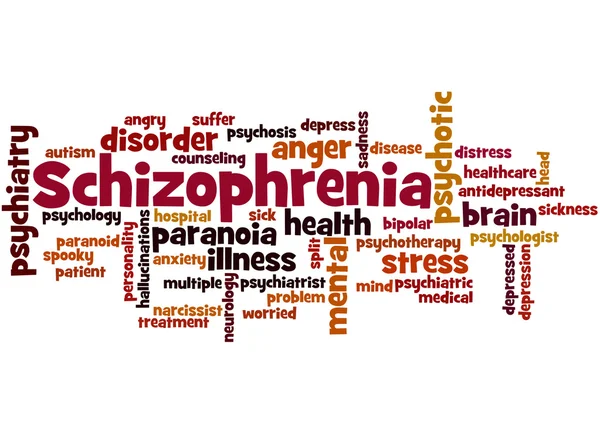 Schizophrenia, word cloud concept 3 — Zdjęcie stockowe