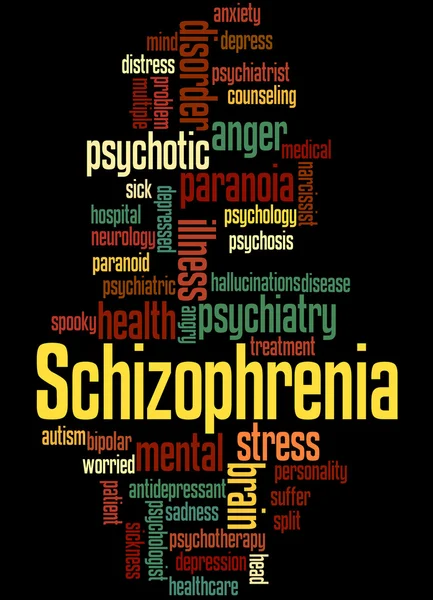 Schizofrenia, słowo cloud koncepcja 8 — Zdjęcie stockowe