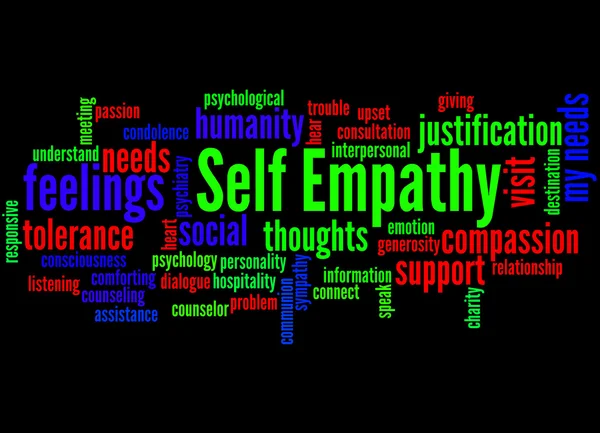 Self Empathy, concepto de nube de palabras — Foto de Stock