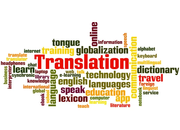 Translation, word cloud concept 8 — Stock Photo, Image