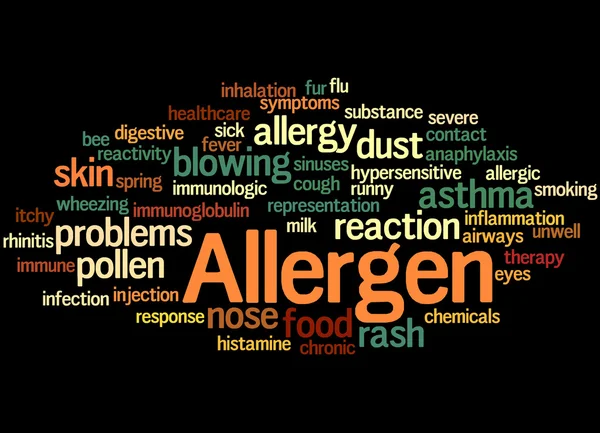 Allergène, concept de nuage de mots 2 — Photo