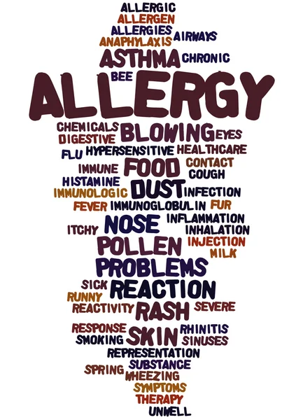 Alergia, concepto de nube de palabras 7 — Foto de Stock