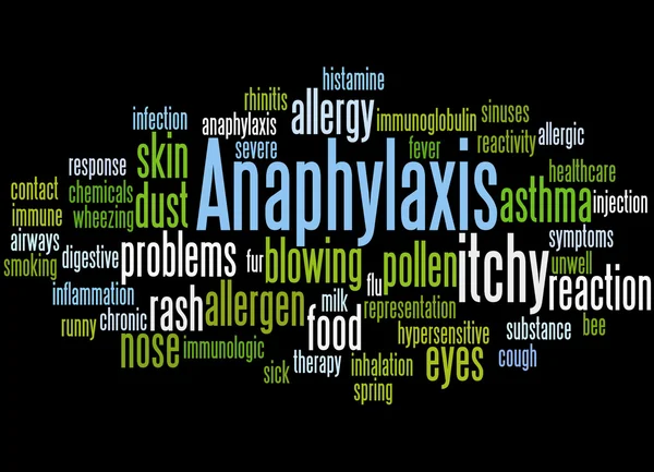 Anaphylaxe, Wortwolkenkonzept — Stockfoto