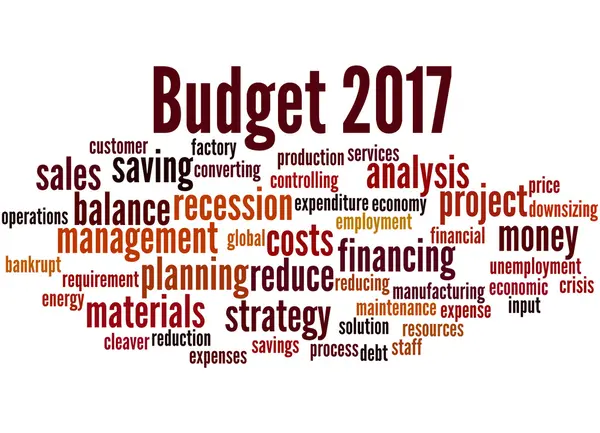 Presupuesto 2017, concepto de nube de palabras 8 — Foto de Stock