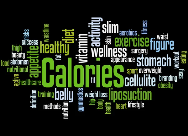 Calories, concept de nuage de mots 3 — Photo