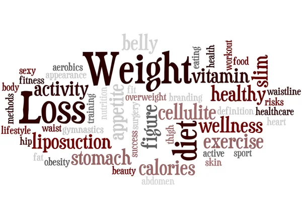 Diet and weight loss, word cloud concept 7 — Stock Photo, Image