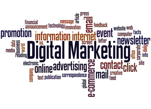Marketing digitale, word cloud concept 8 — Foto Stock