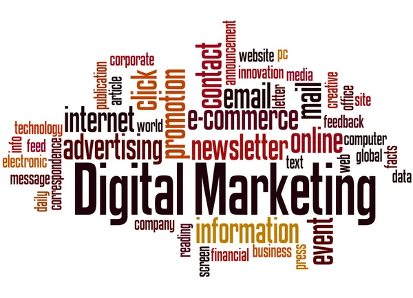 Marketing digital, conceito de nuvem de palavras 9 — Fotografia de Stock