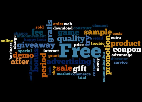 Gratis, word cloud concept 6 — Stockfoto