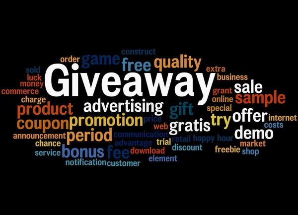 Giveaway, word cloud concept 7 — Stock Photo, Image