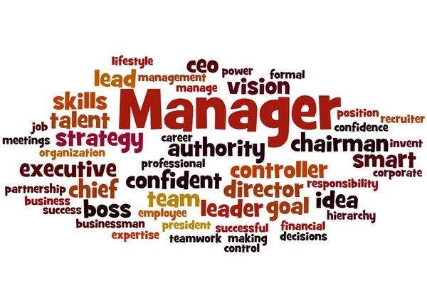 Manager, concepto de nube de palabras 4 — Foto de Stock