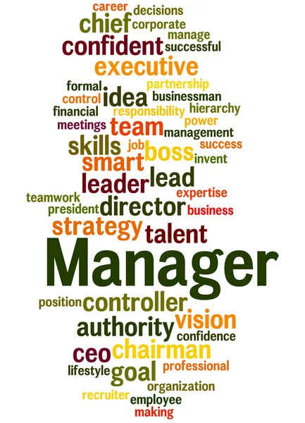 Manager, concepto de nube de palabras 6 — Foto de Stock