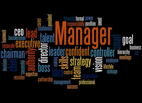 Manager, concepto de nube de palabras 8 — Foto de Stock