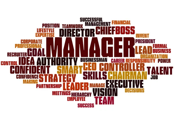 Manager, concepto de nube de palabras 9 — Foto de Stock