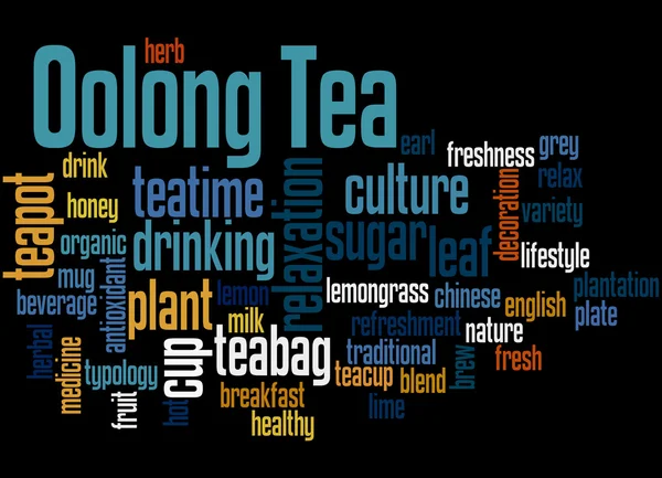 Oolong-Tee, Wort Wolke Konzept 8 — Stockfoto
