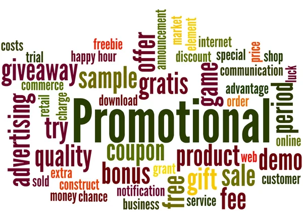 Promotionele, word cloud concept 4 — Stockfoto