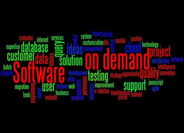 Software on Demand, Word Cloud-Konzept 5 — Stockfoto