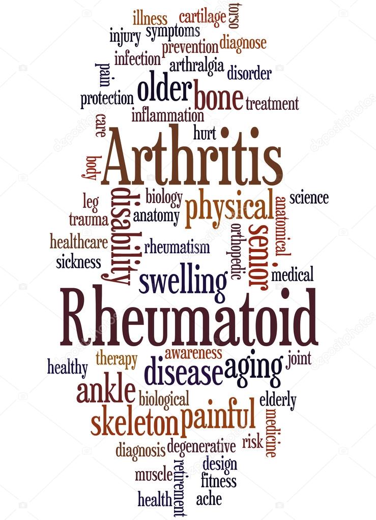 Rheumatoid arthritis, word cloud concept — Stock Photo © kataklinger