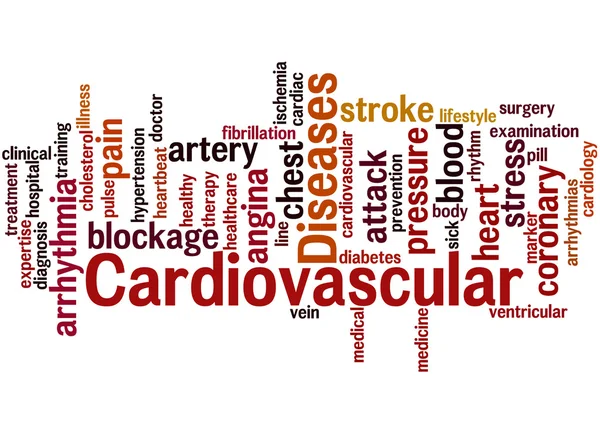 Herz-Kreislauf-Erkrankungen, Word-Cloud-Konzept 7 — Stockfoto