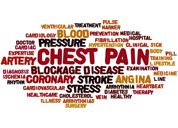 Dolor torácico, concepto de nube de palabras 9 — Foto de Stock