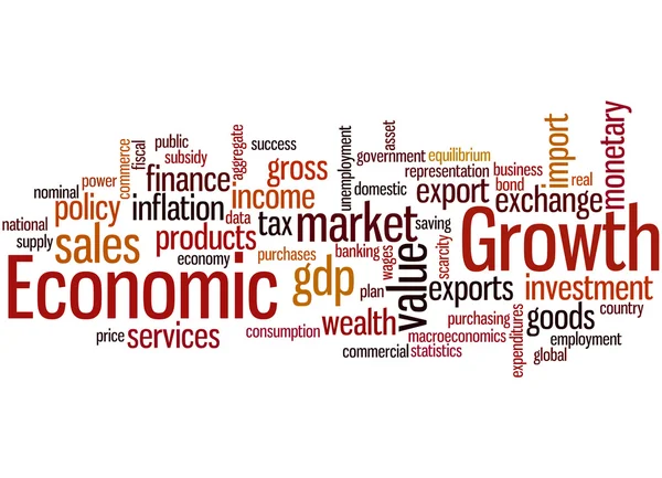 Economische groei, word cloud concept 6 — Stockfoto