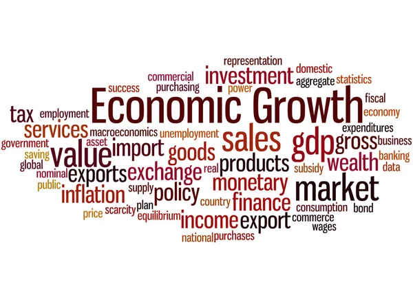 Ekonomisk tillväxt, ordet cloud koncept 8 — Stockfoto