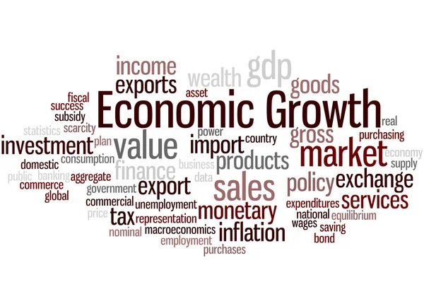 Ekonomisk tillväxt, ordet cloud koncept 9 — Stockfoto