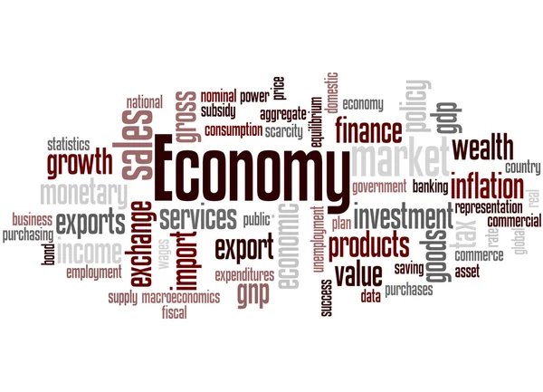 Economie, word cloud concept — Stockfoto