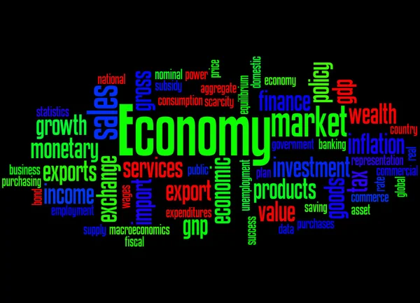 Economía, concepto de nube de palabras 2 —  Fotos de Stock