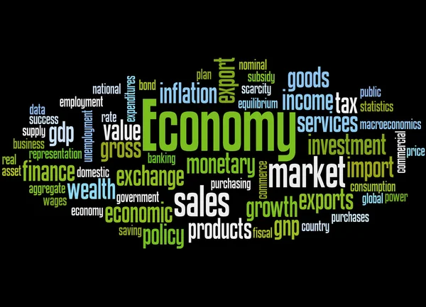 Economia, conceito de nuvem de palavras 5 — Fotografia de Stock