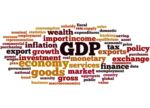 PKB - produkt krajowy brutto, słowo cloud koncepcja 2 — Zdjęcie stockowe
