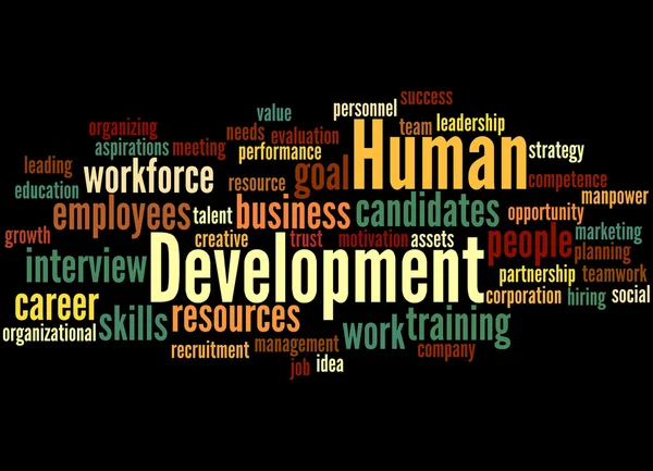 Mänsklig utveckling, word cloud concept 6 — Stockfoto