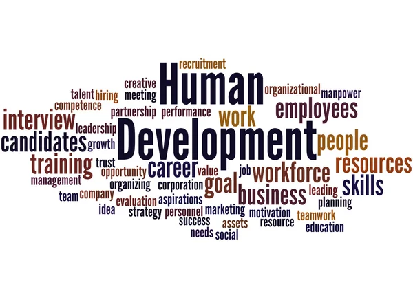 Mänsklig utveckling, ordet cloud koncept 8 — Stockfoto