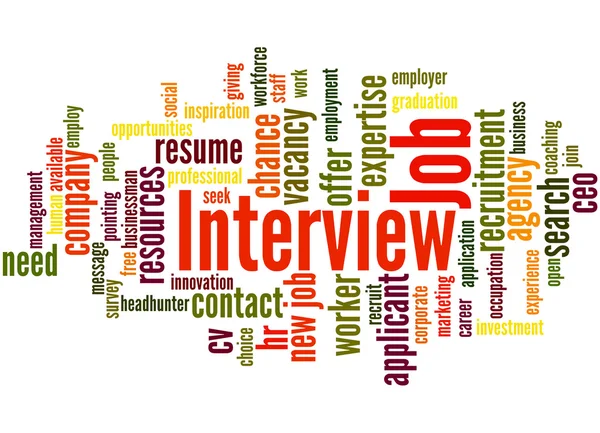 Job Interview, word cloud concept 5 — Stock Photo, Image