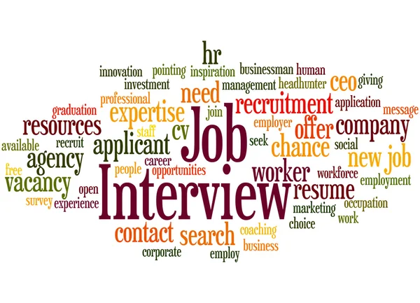 Job Interview, word cloud concept 7 — Stock Photo, Image