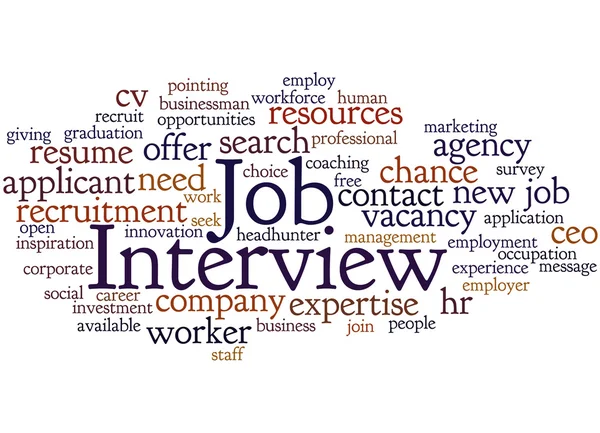 Job Interview, word cloud concept 8 — Stock Photo, Image