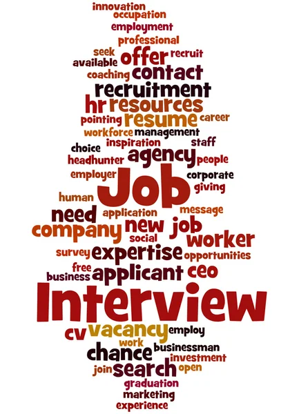 Job Interview, word cloud concept 9 — Stock Photo, Image