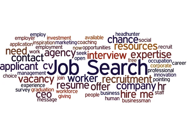 Job Search, szó felhő fogalmát 4 — Stock Fotó