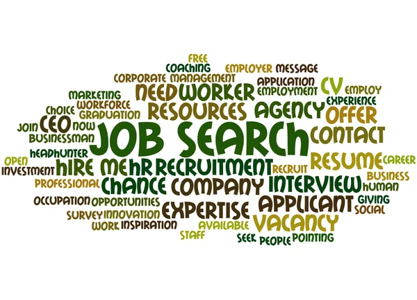 Job Search, szó felhő concept 6 — Stock Fotó