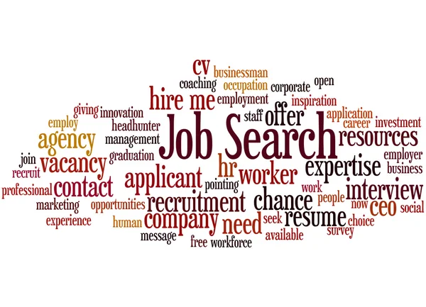 Job Search, szó felhő fogalmát 8 — Stock Fotó