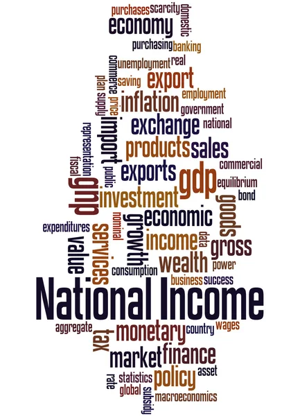 Nationaal inkomen, word cloud concept — Stockfoto