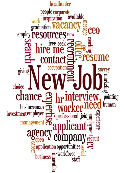 Νέες θέσεις εργασίας, λέξη έννοια σύννεφο 2 — Φωτογραφία Αρχείου
