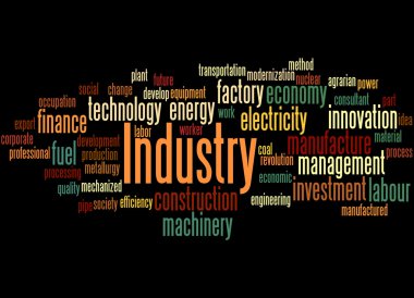 Industry, word cloud concept 7 clipart