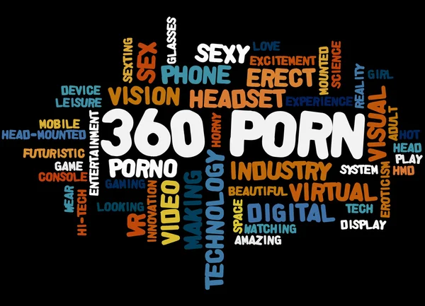 360 Porno, concepto de nube de palabras 6 — Foto de Stock